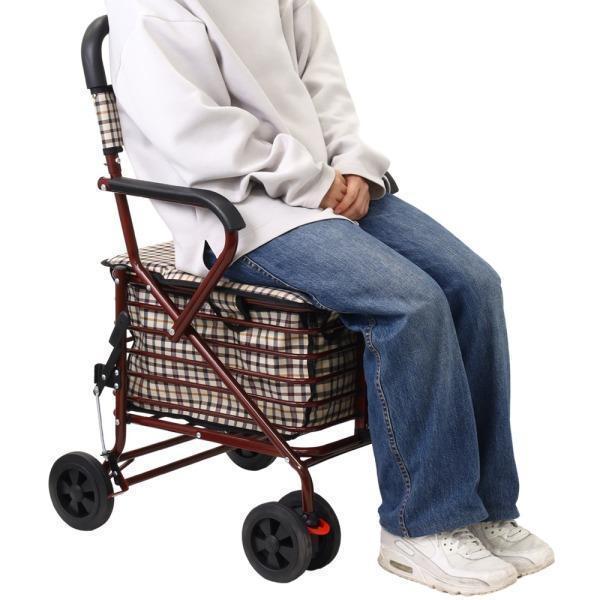 手押し車 シルバーカー 折りたたみ 手押し車 歩行補助 補助具 ブレーキ