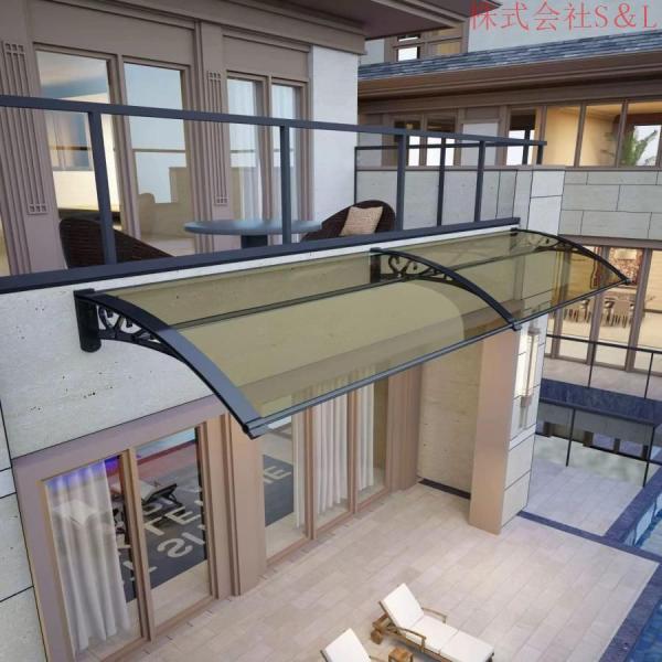 テラス屋根 ひさし雨よけ玄関屋根 梅雨対策 住宅用 パティオ日除け 後付け 雨雪パネルをミュート ブラケット付き 株式会社S＆Lキャノピー テラス サンシェッター