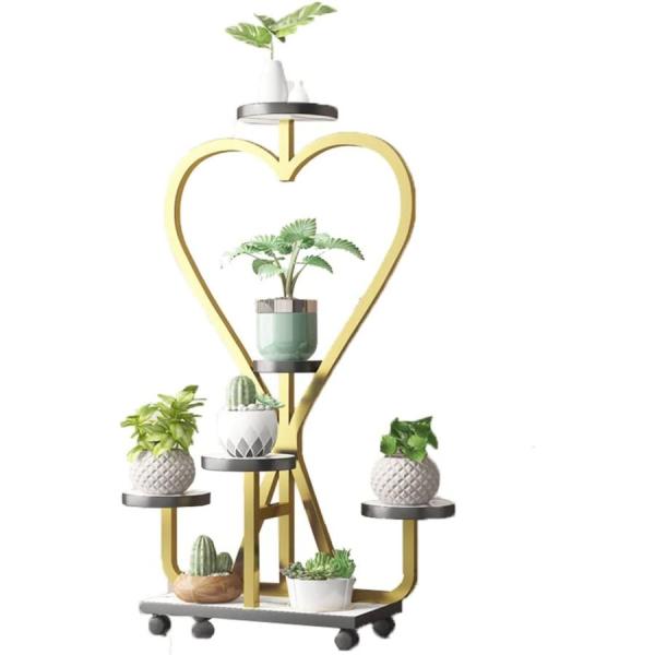 フラワースタンド 6 段 室内/屋外 フラワースタンド アイアン ハート型