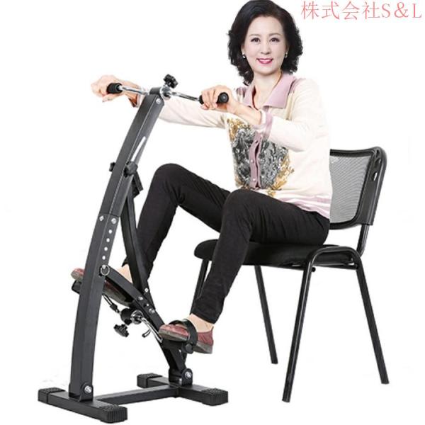 エアロバイク静音ダイエット器具フィットネスバイク折りたたみトレーニングスピンバイク足の筋肉を鍛える器具S＆Lクロストレーナー高齢者向けの家庭用エアロ