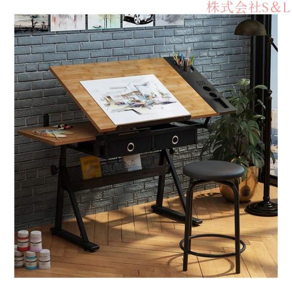 製図テーブル，図面テーブル 高さ調節可能製図テーブル チルト可能な