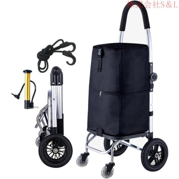 キャリーカート折り畳み式軽量台車ハンドキャリー4輪断熱バッグ耐摩耗性安定感弾性ロープユーティリティカートキャンプ移動用S＆L軽量防水ショッピン