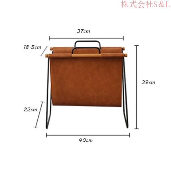 マガジンラック、錬鉄製の木製新聞ラックホームデブリ収納ラックモダンフロアラック研究用革本棚カフェソファマガジンラック (Color : Brown Size : 22*39*40cm マガジンラック、錬鉄製の木製新聞ラックホームデブリ収納ラックモダン