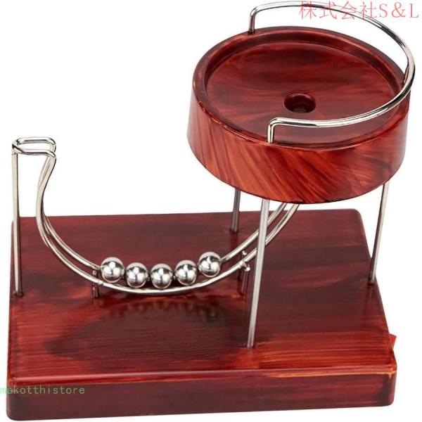 キネティックアートパーペチュアルモーションマシン科学物理ガジェット木製素材で作られたS＆Lノンストップローリングボールおもちゃホームオフィス用キネテ