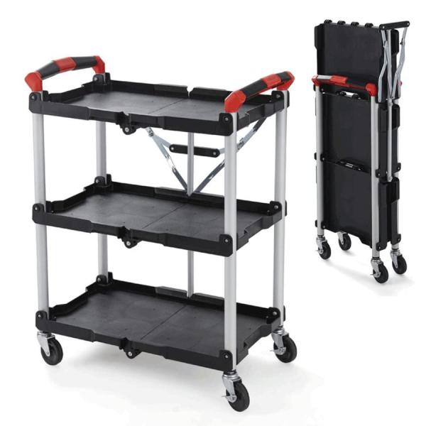 ツールワゴン ツールカート 3段 折りたたみワゴン 台車 総耐荷重75kg