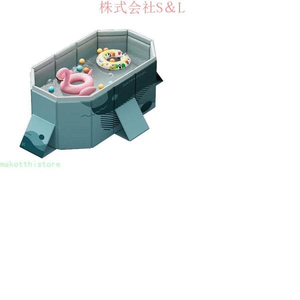 プール 折りたたみ 空気入れ不要 大型 ビニールプール 後片付け簡単 家庭用 子供 ペット用プール 水遊び 熱中症 株式会社S＆L対策 自宅 プレゼント (1.6m)