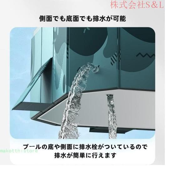 プール 折りたたみ 空気入れ不要 大型 ビニールプール 後片付け簡単 家庭用 子供 ペット用プール 水遊び 熱中症 株式会社S＆L対策 自宅 プレゼント (1.6m)