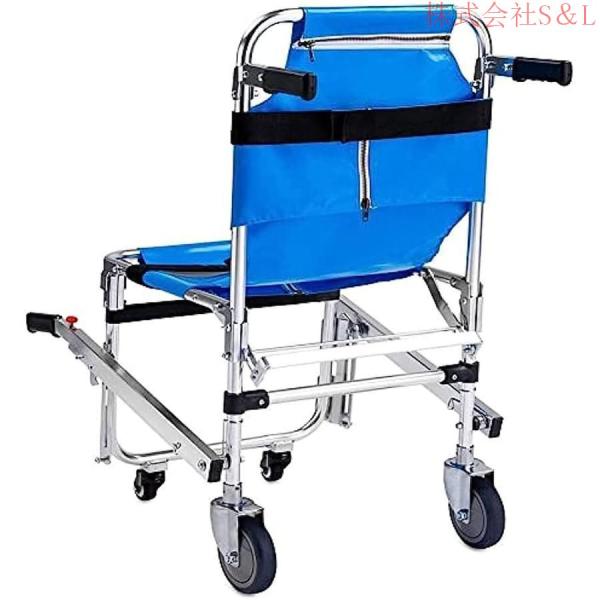 折りたたみ式階段椅子、軽量アルミニウム合金緊急階段椅子、4輪救急車消防士避難登山輸送医療リフト、350ポンドまでサポート : アルミニウム合金階段椅子軽量折りたたみ式救急車消防士