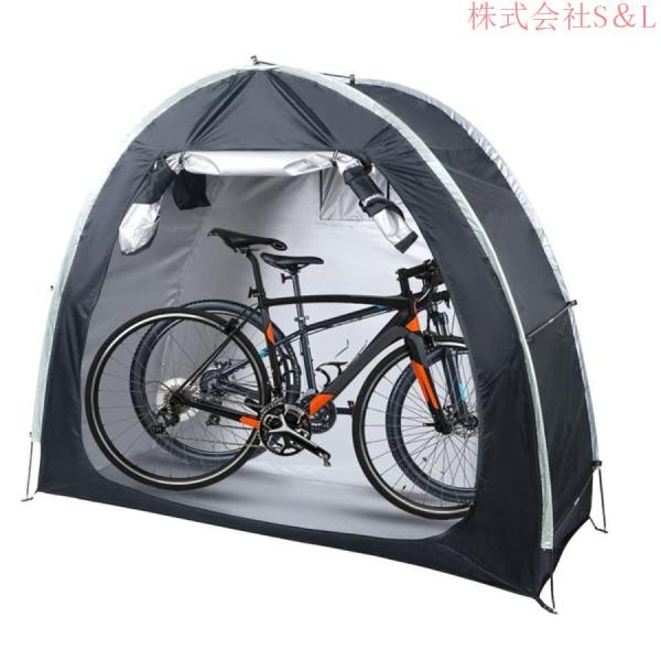 自転車テントバイクガレージ2-3台用サイクルハウス雑貨戸外自転車置き場屋外簡易自転車テント自転車カバーS＆L自転車収納小屋テントUVカット?遮熱?防塵?防雪