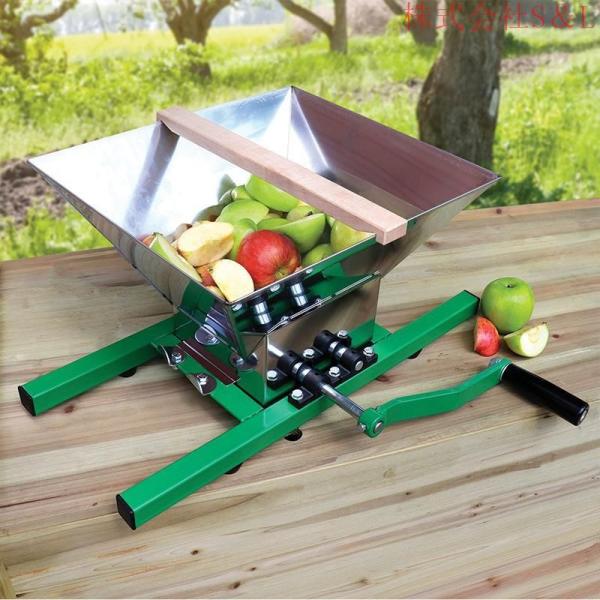 粉砕機 食品 手回しステンレス粉砕機 粉砕機械 ステンレス鋼 お手入れが簡単 手回し粉砕機 手動 小型 破砕機 株式会社S＆L 家庭用 業務用 7L 大容量 果物 野菜