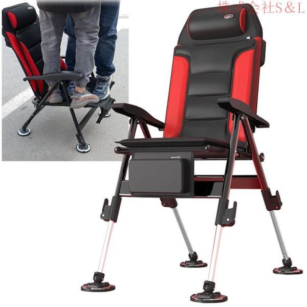 キャンプ 椅子 アウトドア チェア 体重の重い大人用のキャンプチェア、 全地形ポータブル折りたたみ釣り椅子 株式会社S＆L調節可能な背中と腕付き