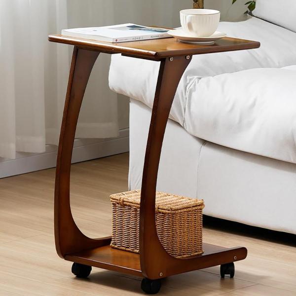 リビングルームサイドテーブル360°回転ソファサイドテーブルベッド