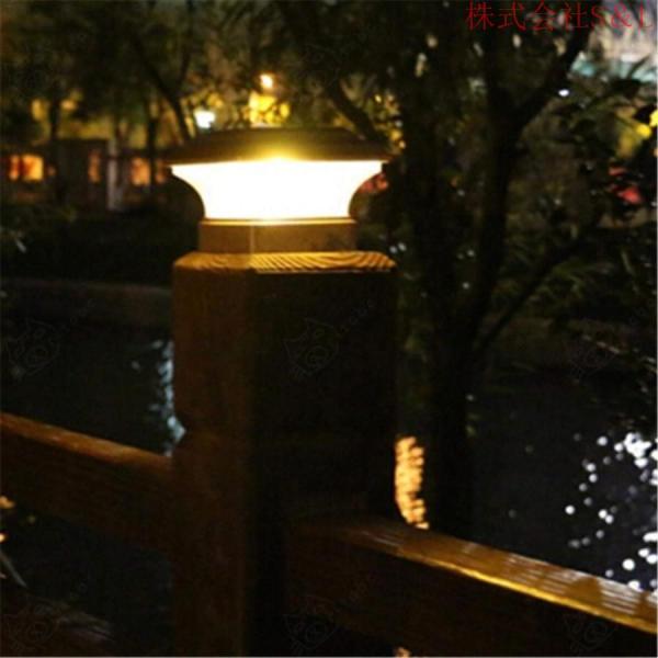 【2個セット】ソーラーライト 屋外 門柱灯 防水 LED 2色ランプ 明暗センサー 飾り用 ガーデン 門柱灯 門灯 株式会社S＆L 柱灯 防犯ライト おしゃれ アンテ_3