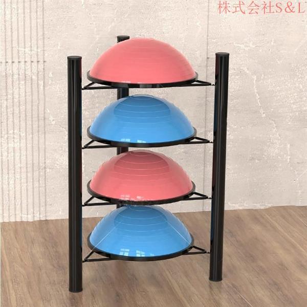 ボール整理カゴ フロア ハーフバランスボール 収納ラック ウェーブオーガナイザー ホームジムヨガスタジオのために S＆L  簡単に組み立てる ボール整理カゴ フロア ハーフバランスボール 収納ラック ウェーブ