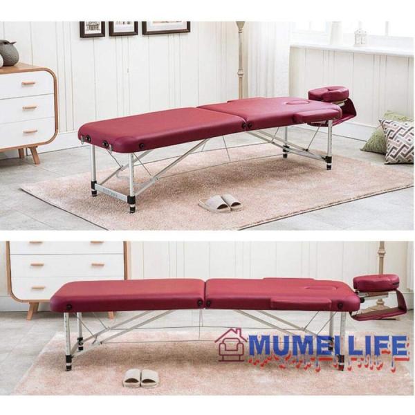 折りたたみ マッサージベッド 軽量 (アルミ?有孔) 長さ185×幅70×高さ48?72cm 整体ベッド ポータブルベッド マッサージ台 施術ベッド 施術台