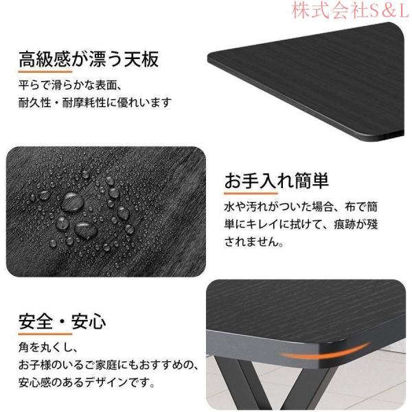 折りたたみテーブル ダイニングテーブル パソコンデスク 約100×60×74cm 折りたたみデスク 完成品 S＆L組立不要 作業台 食卓 リビングテーブル 軽い おしゃれ_2