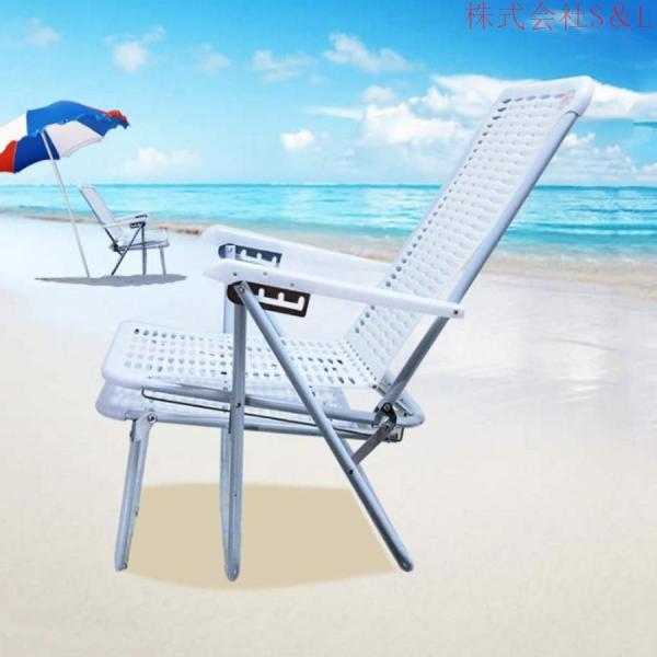 アウトドア チェア 屋外折りたたみリクライニングホワイトプラスチックガーデンビーチデッキチェアサンラウンジャーゼロ重力株式会社S＆L 屋外ビーチチェア