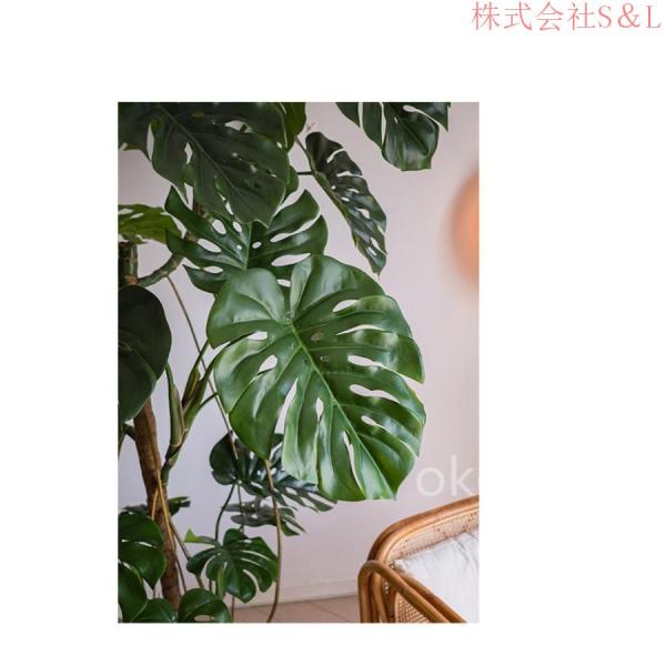 モンステラ モンステラツリー グリーン 観葉植物 造花 タヒチ 南国 夏 観葉植物 大型 インテリア 人工 フェイク 模様替え おしゃれ S＆Lモダン シンプル 店舗_15