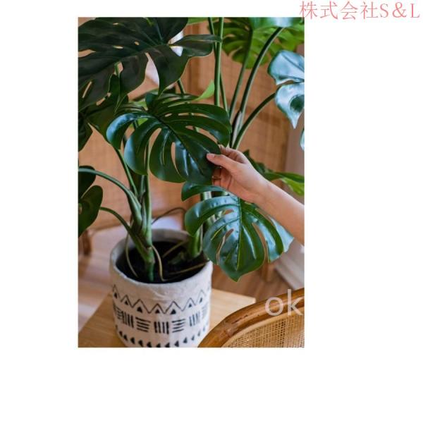 モンステラ モンステラツリー グリーン 観葉植物 造花 タヒチ 南国 夏 観葉植物 大型 インテリア 人工 フェイク 模様替え おしゃれ S＆Lモダン シンプル 店舗_16