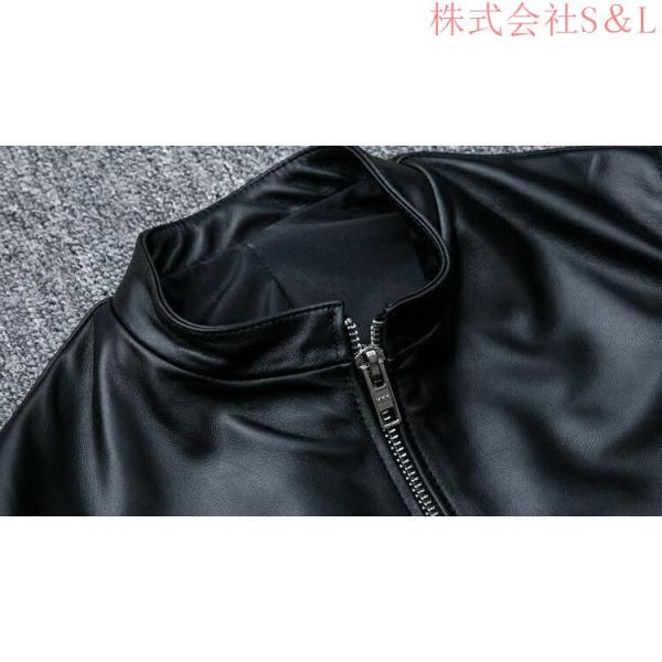 ライダースジャケット メンズ レザージャケット 本革 羊革 革ジャン