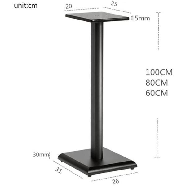 スピーカー台オーディオスタンド固体金属スピーカースタンド，60/80/100cm床置き型サラウンドサウンドスタンドS＆Lリビングルームショック吸収足付きスピ_5