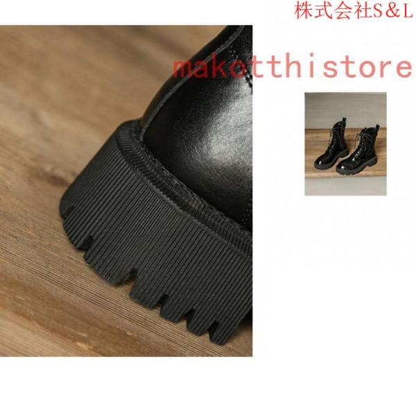 レディース ブーツ シューズ 8ホール 革靴 皮靴 本革 レースアップ クラシック S＆L トレッキング シューズ 通気性 アウトドア 日常着用 安定感有通勤通学 4.5cm