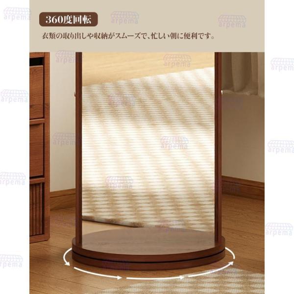大型 木製スタンド　ミラー　回転式 Amazon.co.jp: 回転式全身鏡 姿見鏡 木製 多機能 360度回転