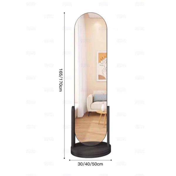 回転式スタンドミラー全身鏡収納北欧姿見鏡おしゃれ大型ミラー