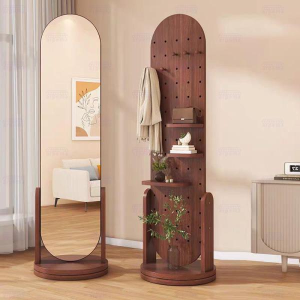 大型 木製スタンド　ミラー　回転式 回転式スタンドミラー全身鏡収納北欧姿見鏡おしゃれ大型ミラー