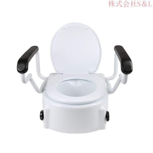 高齢者の安全トイレダブルオーライザー、アームレストと蓋付きトイレ