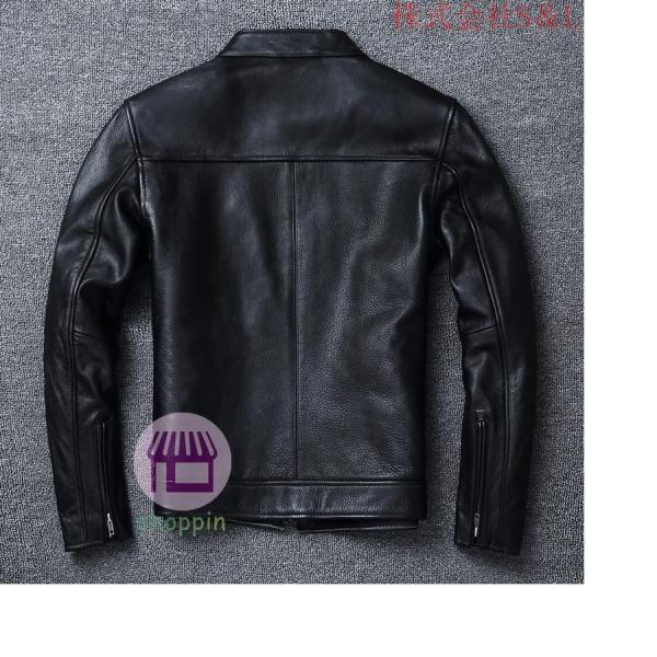 ライダースジャケット メンズ シングル レザージャケット スタンド襟