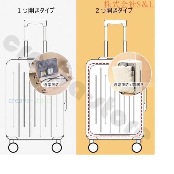 【クーポン対象】スーツケース フロントオープン型 ビジネス 男女兼用 キャリーケース 大容量 出張 機内持ち込み カップル 株式会社S＆L ボトルホルダー ロック_3