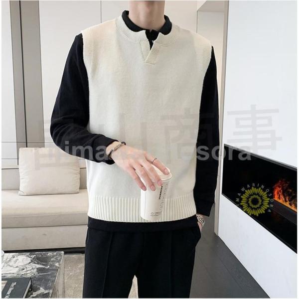 ベスト ニット メンズ 紳士ベスト ニットベスト ファイション