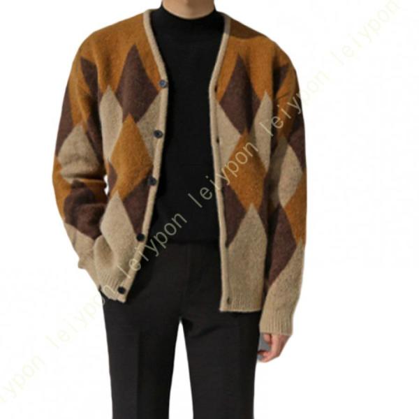 カーディガン メンズ ソフトタッチ 長袖 ニット ニットカーデ きれいめ