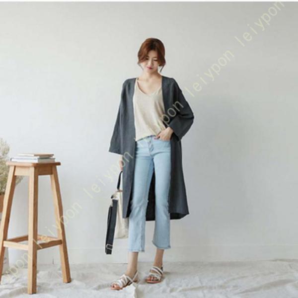 トレンチコート レディース ロング スプリングコート 長袖 薄手 ノー