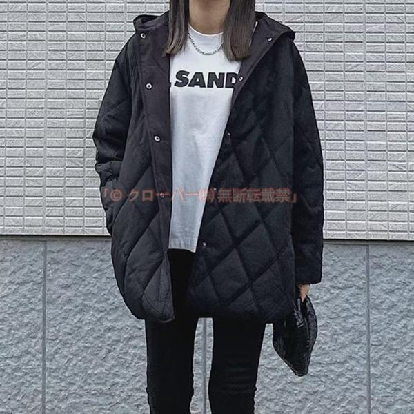 キルティング コート 中綿 コート レディース キルティングコート フード付き クローバー株式会社 カーディガン アウター キルティング カジュアル 防寒 軽い 暖かい ゆったり