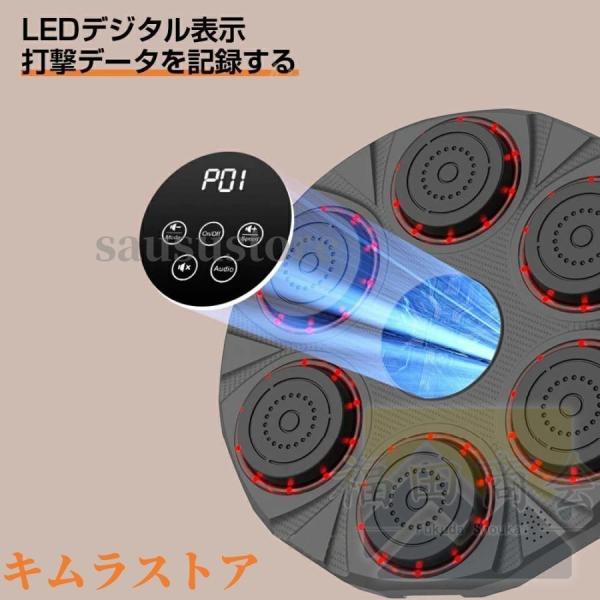ボクシングマシン 音楽再生 RGBライト 家庭用 USB充電式 ダイエット