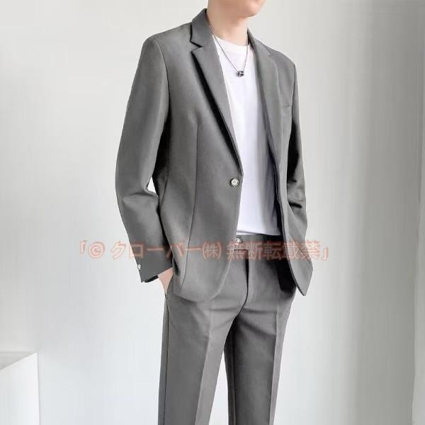 M-5XL テレワーク 春 セットアップ メンズ 春秋 夏 クローバー株式会社 スーツ テーラード 秋 大きいサイズ ジャケット テレワーク アンクルパンツ セットア
