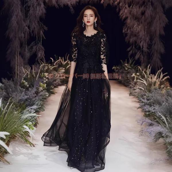 SS-4L パーティードレス ロング 演奏会 キラキラ ドレス 小さいサイズ クローバー株式会社 3L 成人式 同窓会 大人 ピアノ 発表会 Aライン 結婚式 ステージドレス 二次会 母親