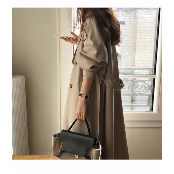 スプリングコート トレンチコート レディース 秋服 春 ロング Aライン
