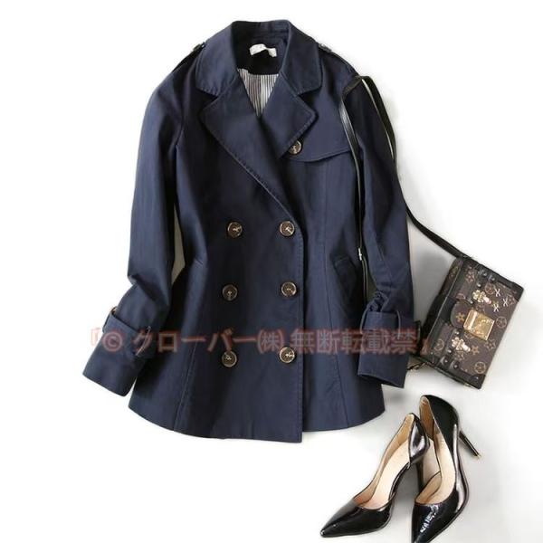 春アウターショート丈レディーストレンチコートショートトレンチジャケットスプリングコート春コートマニッシュおしゃれポイント消化 クローバー株式会社