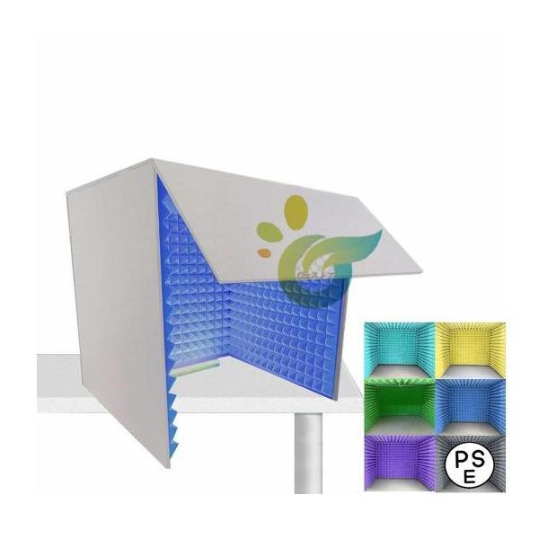 折り畳み式 防音ボックス、1人用 簡易防音室 卓上 吸音ブース、LED