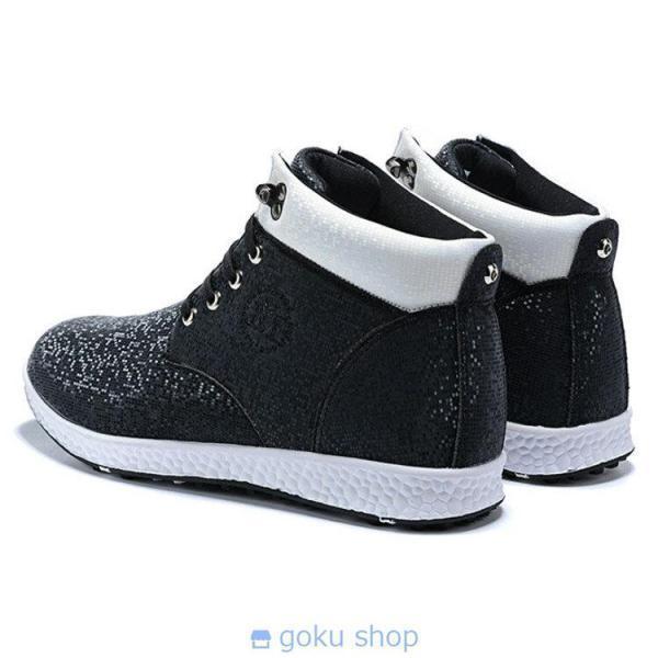 ゴルフシューズ スパイク レディース 23.0~25.5ｃｍ ホワイト おしゃれ ハイカット クローバー株式会社