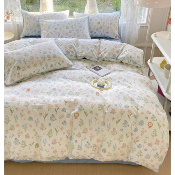 掛け布団カバー 4点セット 北欧調柄 掛け布団カバー シングル ダブル クイーン( 布団カバー 1点|シーツ 1点|枕カバー 2点 )6c12 掛け布団カバー 4点セット 北欧調柄 掛け布団カバー シングル ダブル