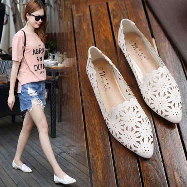 パンプス サンダル ぺたんこ ポインテッドトゥ とんがり 21cm 21.5cm クローバー株式会社 22cm 22.5cm 23cm 23.5cm 24cm 24.5cm 25cm 25.5cm 26cm 26.5cm 黒 ブラック 白 ホワイト