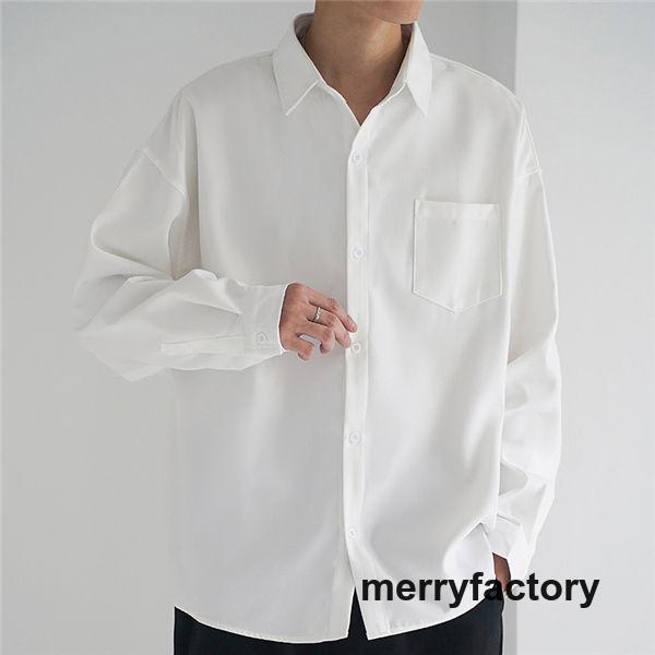 シャツ メンズ 紳士シャツ 無地 黒シャツ 白シャツ シャツ クローバー
