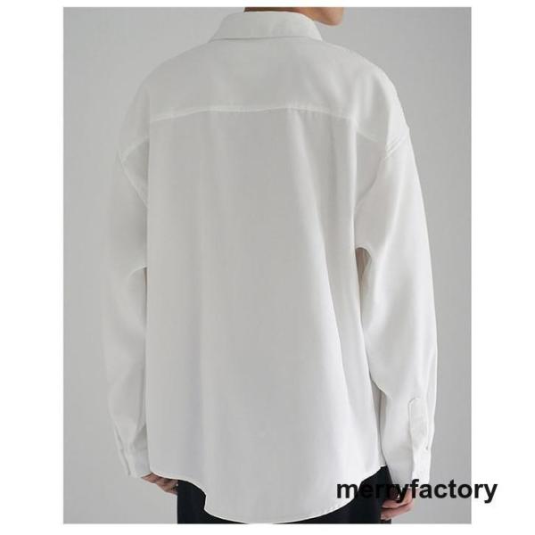 シャツ メンズ 紳士シャツ 無地 黒シャツ 白シャツ シャツ クローバー