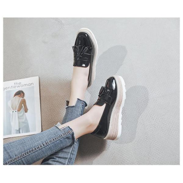 ローファー 革靴 レディース パンプス スリッポン 前厚