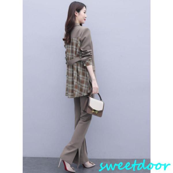 卒業式 服 母 セットアップ パンツスーツ レディース 2点セット