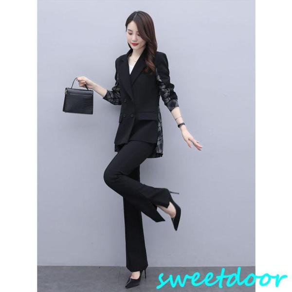 卒業式 服 母 セットアップ パンツスーツ レディース 2点セット